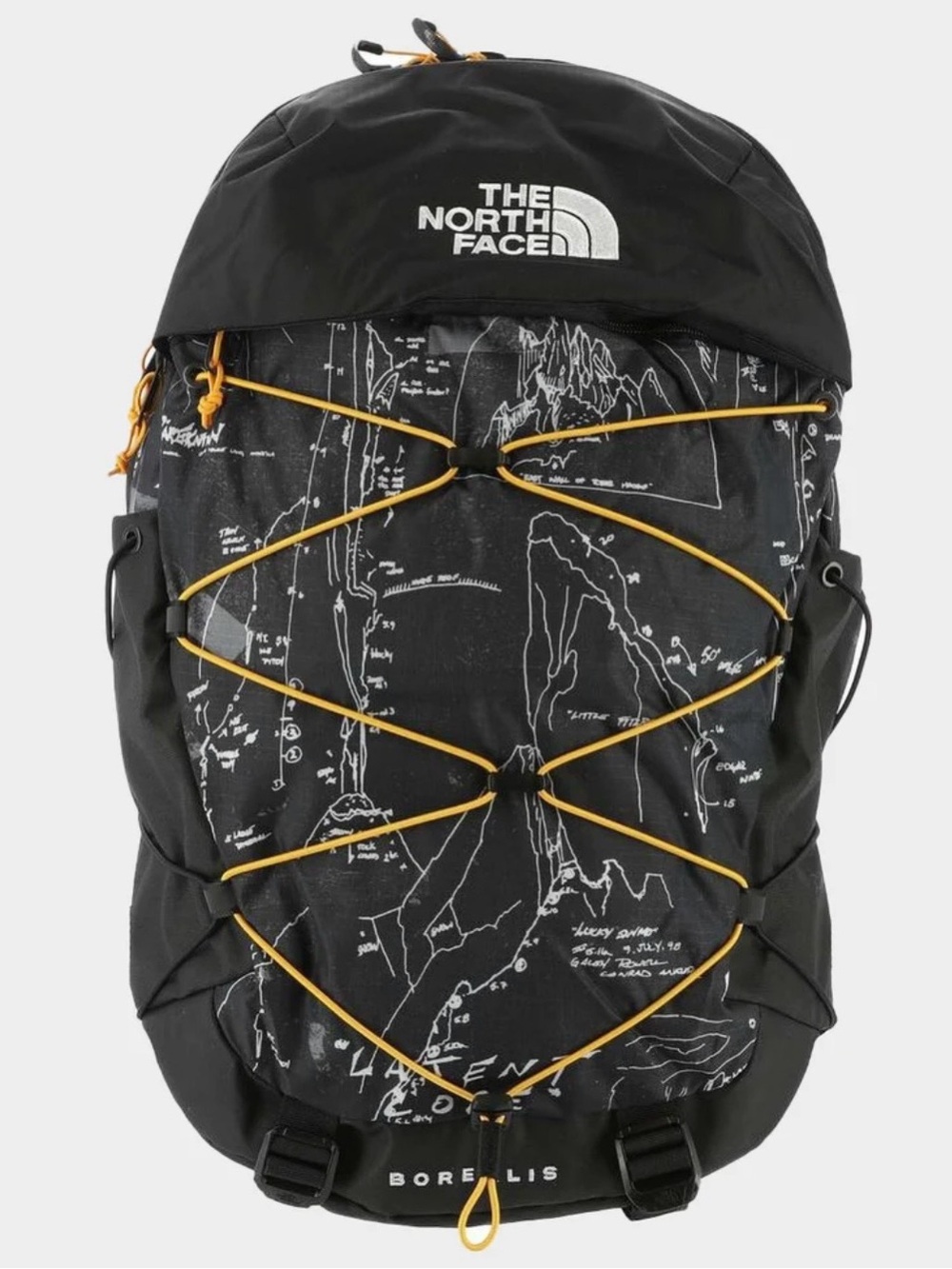 The North Face Borealis Backpack Anthracite Grey Conrad Topo Print/Summit Gold